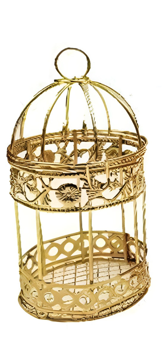 Metallic Bird Cages For Home Decor  (Pack Of 3)