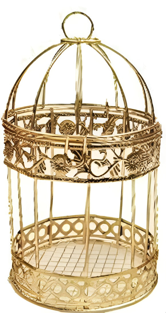 Metallic Bird Cages For Home Decor  (Pack Of 3)