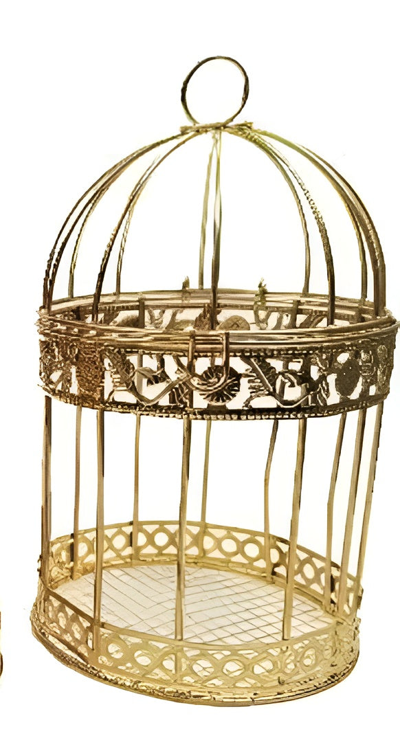 Metallic Bird Cages For Home Decor  (Pack Of 3)